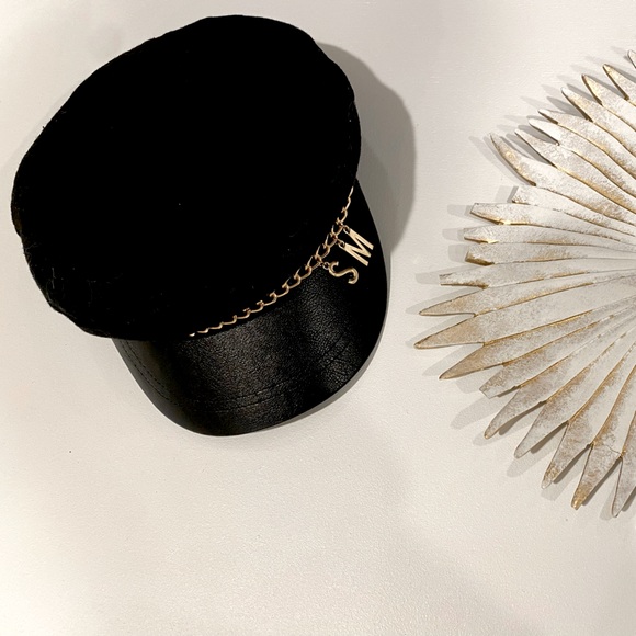 Steve Madden baker boy chain hat - Picture 3 of 6